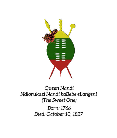 Zulu Queen Nandi birth and death date with Shaka beetle