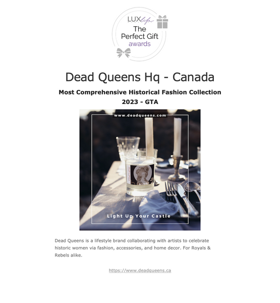 LUXLife Magazine The Perfect Gift Awards Winner - Dead Queens