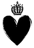 Black heart with crown