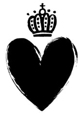Black Heart with Crown