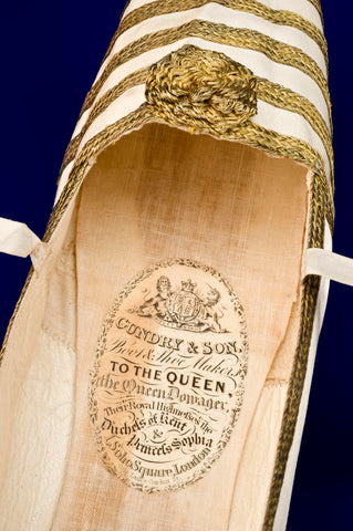 Queen Victoria's wedding shoes - shoemakers label