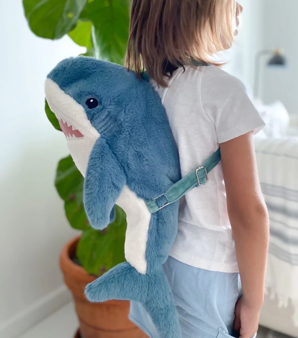 plush shark backpack