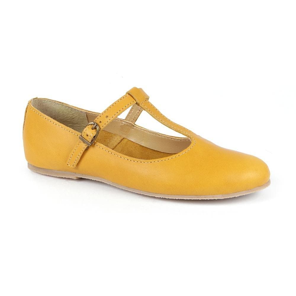 yellow t bar shoes