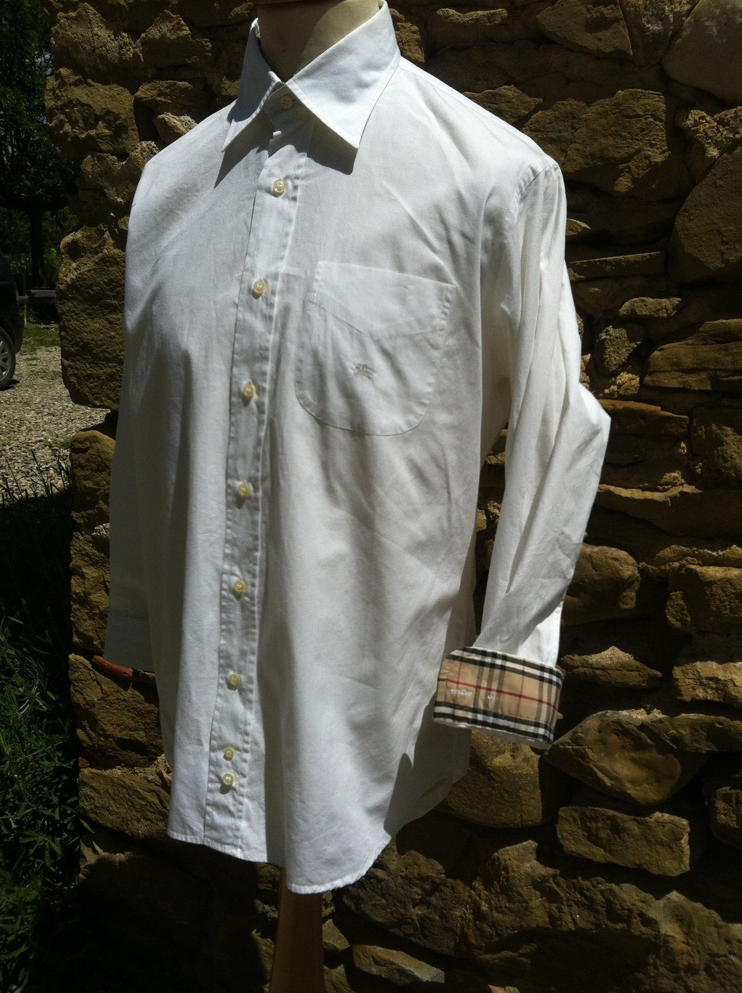 burberry shirt silver