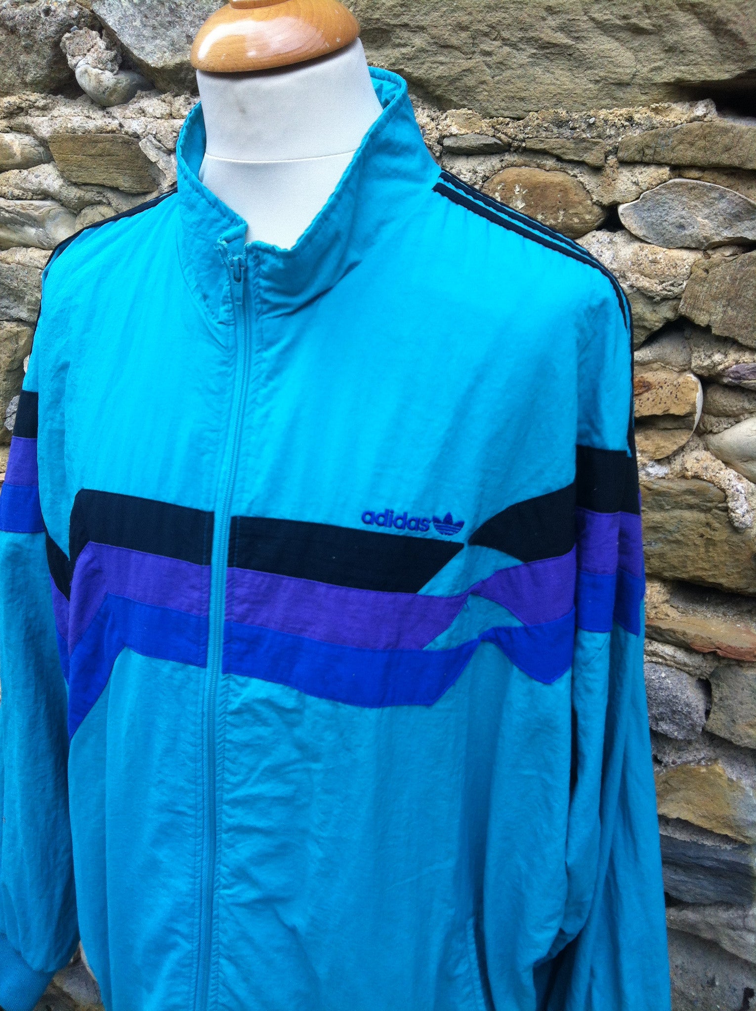 turquoise adidas jacket