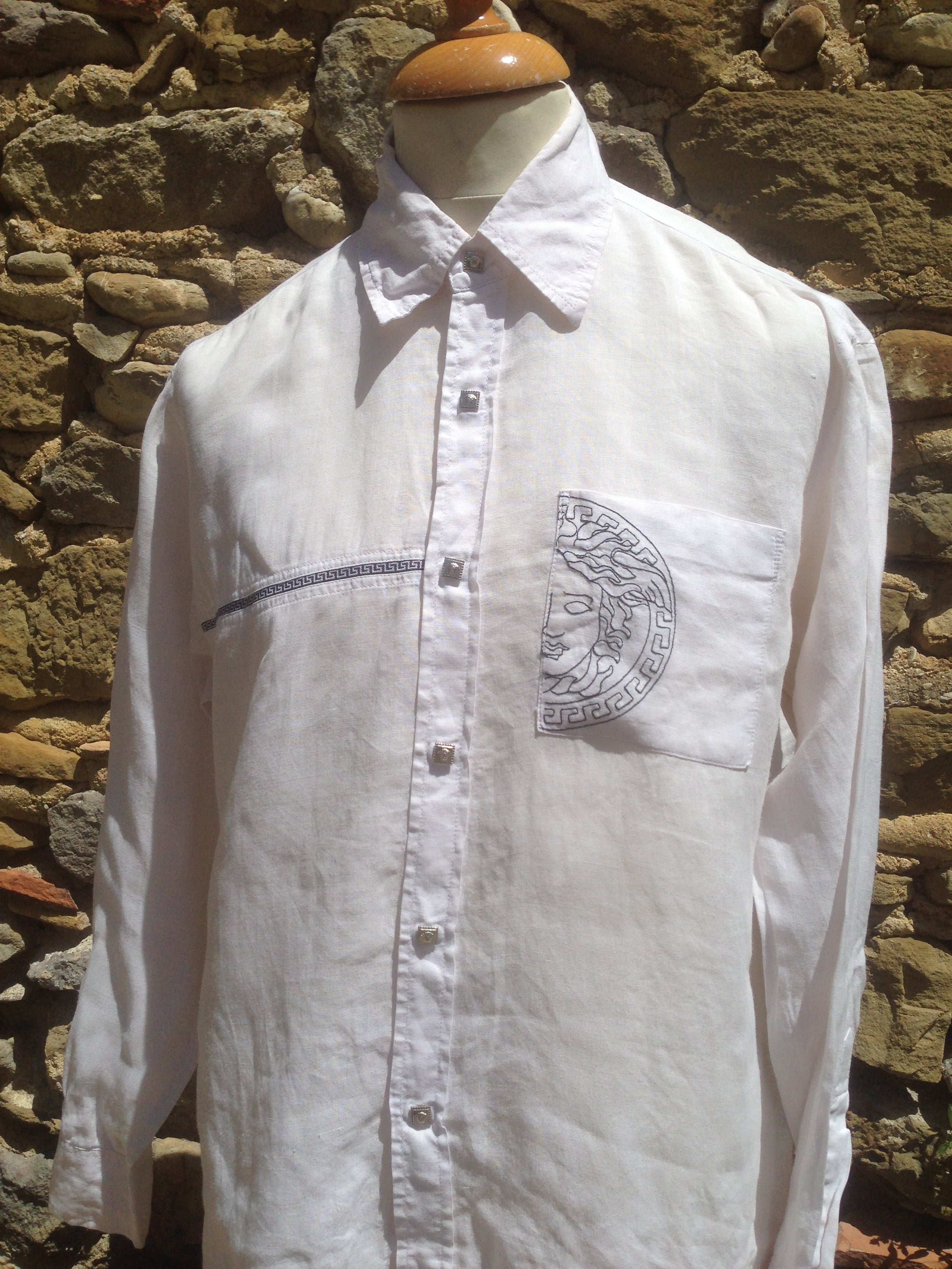 versace linen shirts