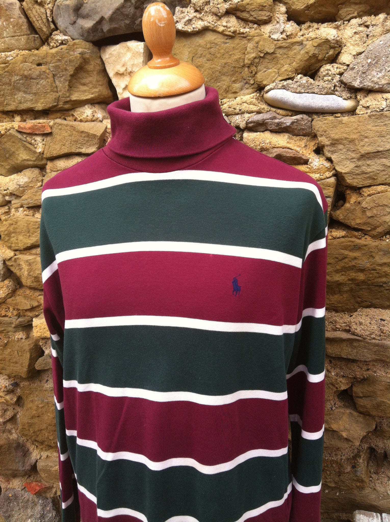 ralph lauren striped turtleneck