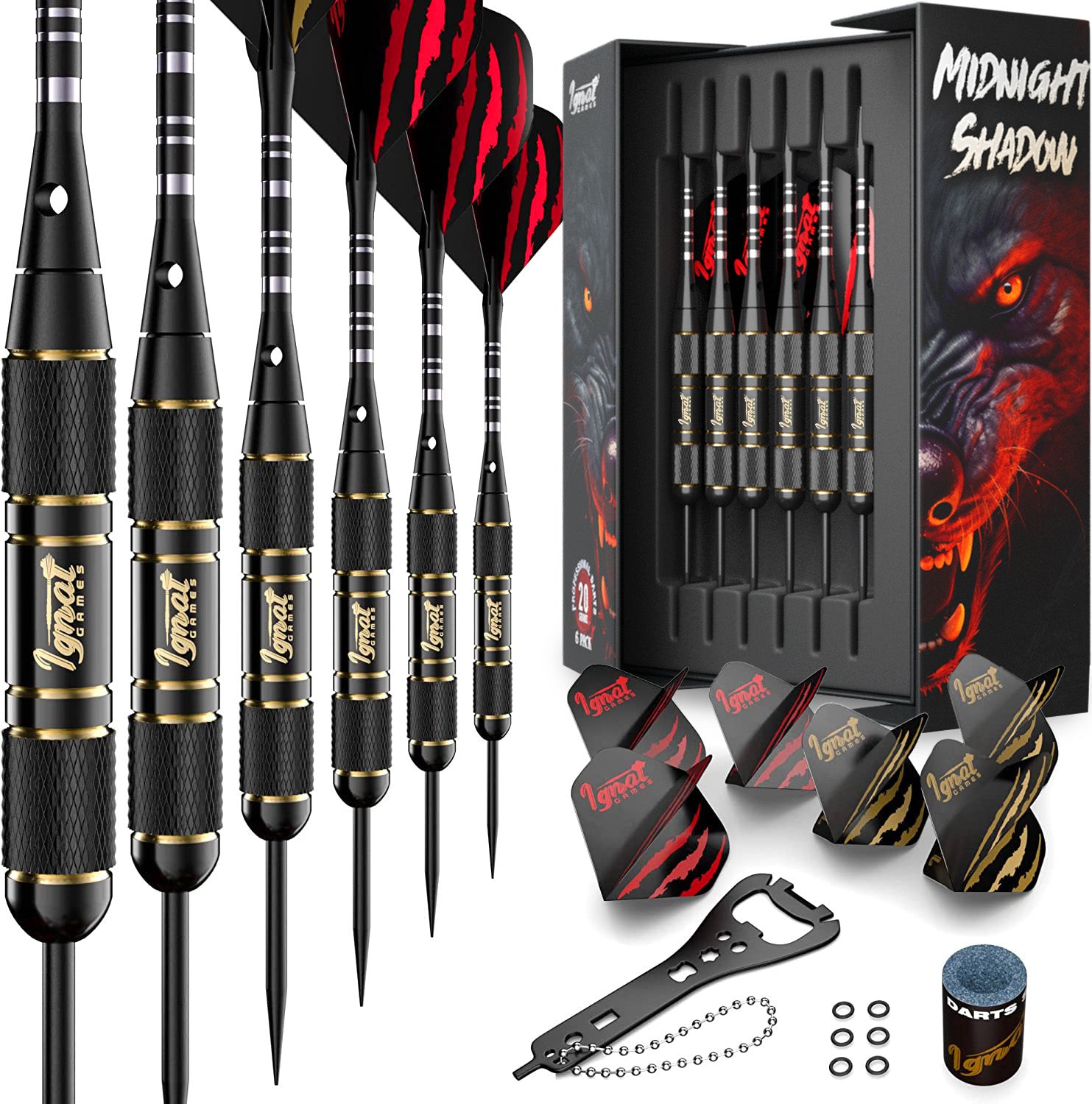 Professional Steel Tip Darts Set - 26 grams Dark Avenger – IgnatGames