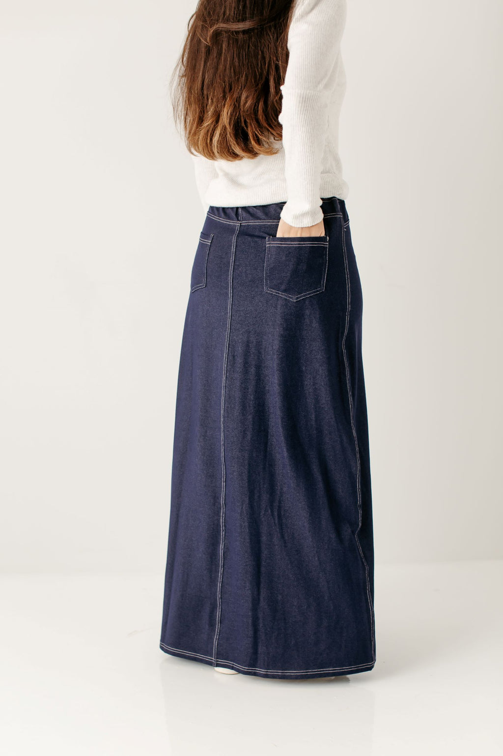 maxi denim skirts 5x