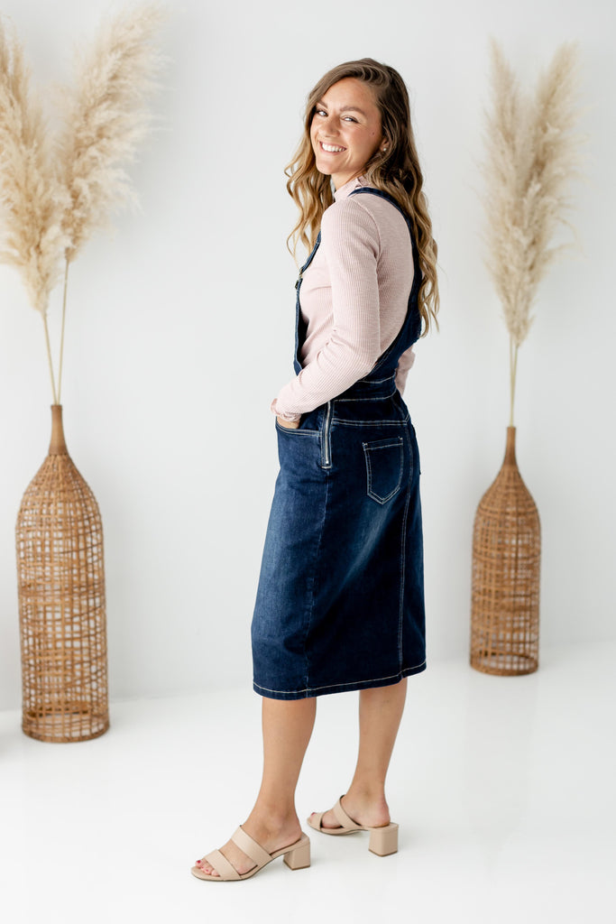 'Emerson' Light Denim Skirt Overalls – The Main Street Exchange