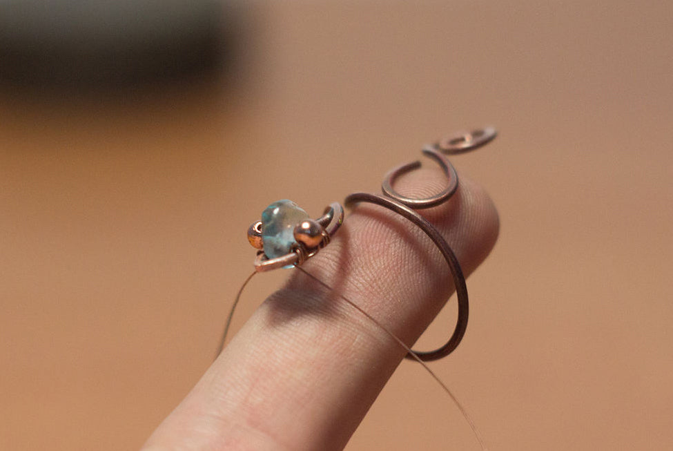 DIY Copper Snake Ring. Free wire wrapping tutorial pic 13