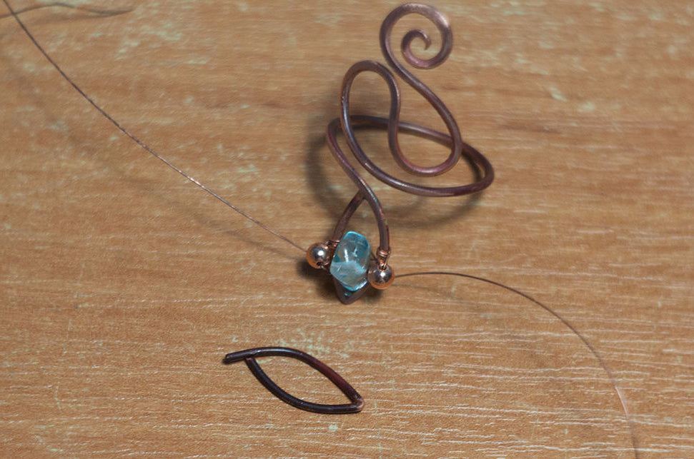 DIY Copper Snake Ring. Free wire wrapping tutorial pic 14