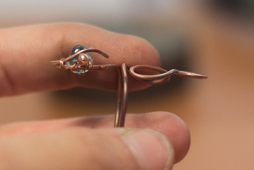 DIY Copper Snake Ring. Free wire wrapping tutorial pic 18