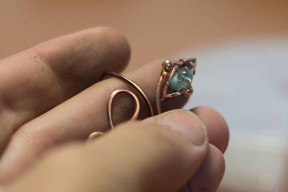 DIY Copper Snake Ring. Free wire wrapping tutorial pic 19