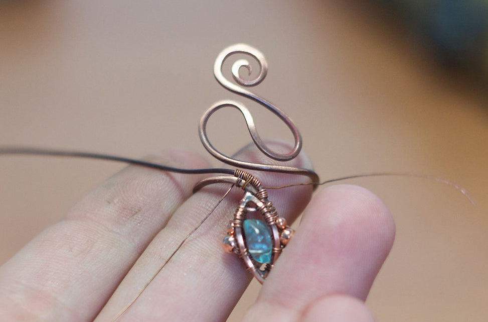 DIY Copper Snake Ring. Free wire wrapping tutorial pic 24
