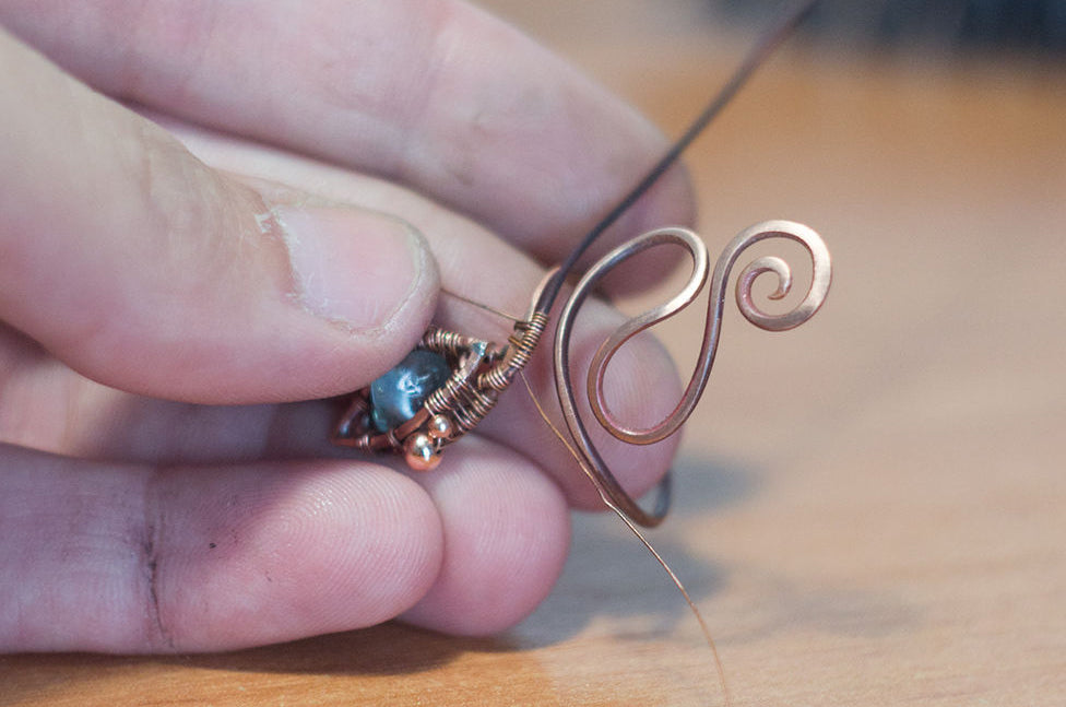 DIY Copper Snake Ring. Free wire wrapping tutorial pic 25