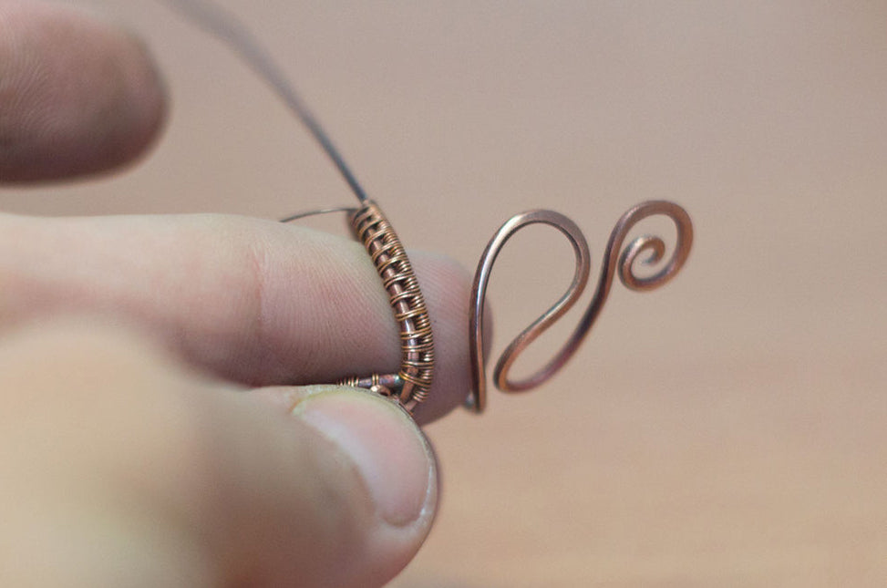 DIY Copper Snake Ring. Free wire wrapping tutorial pic 26