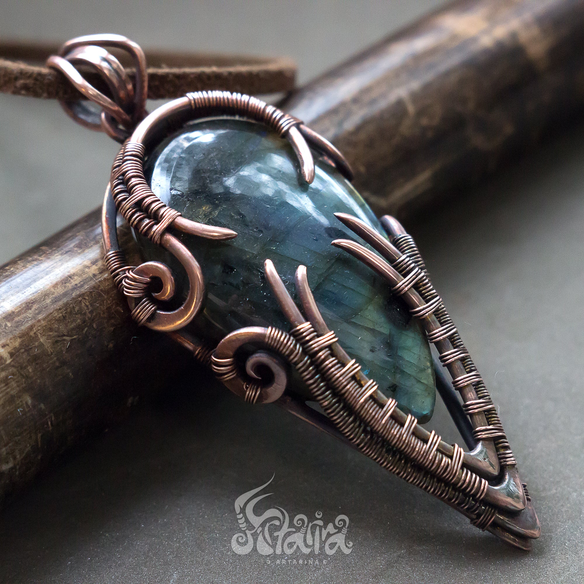 mens labradorite pendant