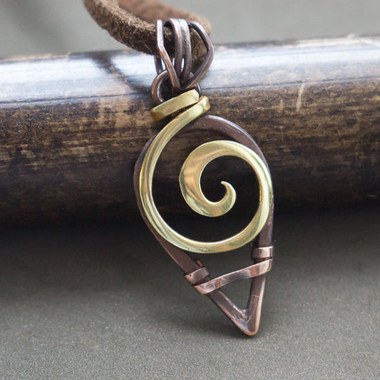 Prasada Jewelry, Small Energy Life Spiral Pendant Necklace