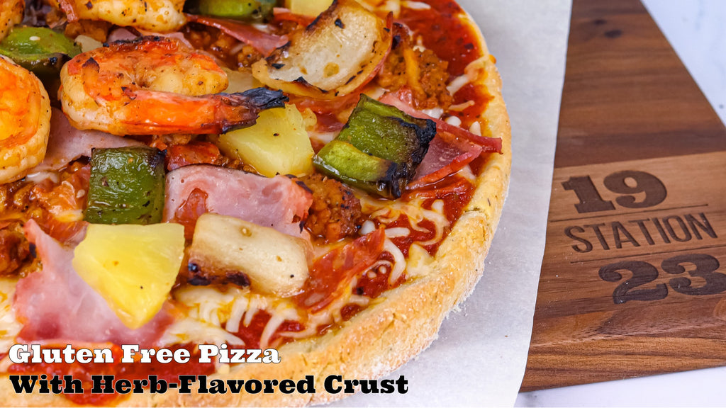 Gluten Free Pizza with Herb Flavored Crust