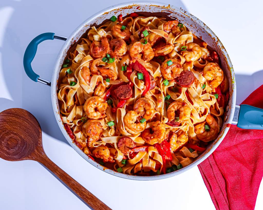 Creamy Creole Pasta with Shrimp and Sausage Gluten Free