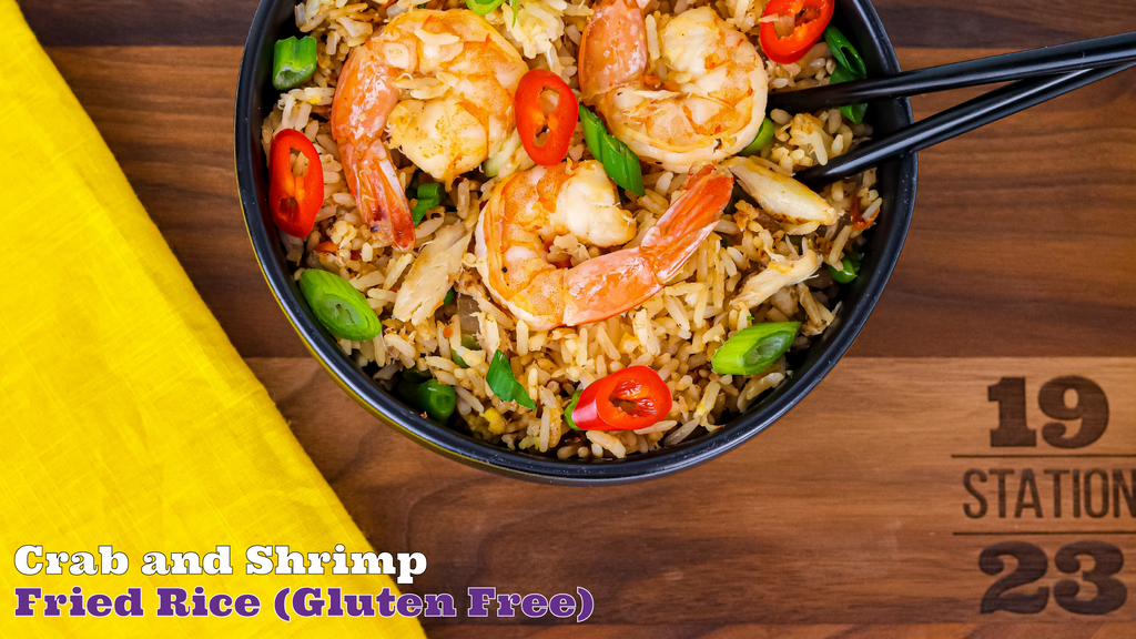 Better Than Takeout Crab and Shrimp Fried Rice Gluten Free