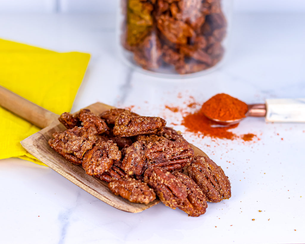 Easy Maple Cayenne Candied Pecans Recipe Gluten Free