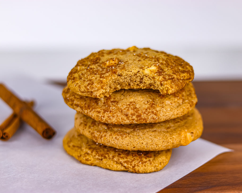 Maple Cinnamon Browned Butter Bourbon SnickerdoodleCookies with white chocolate chips gluten free Station 1923