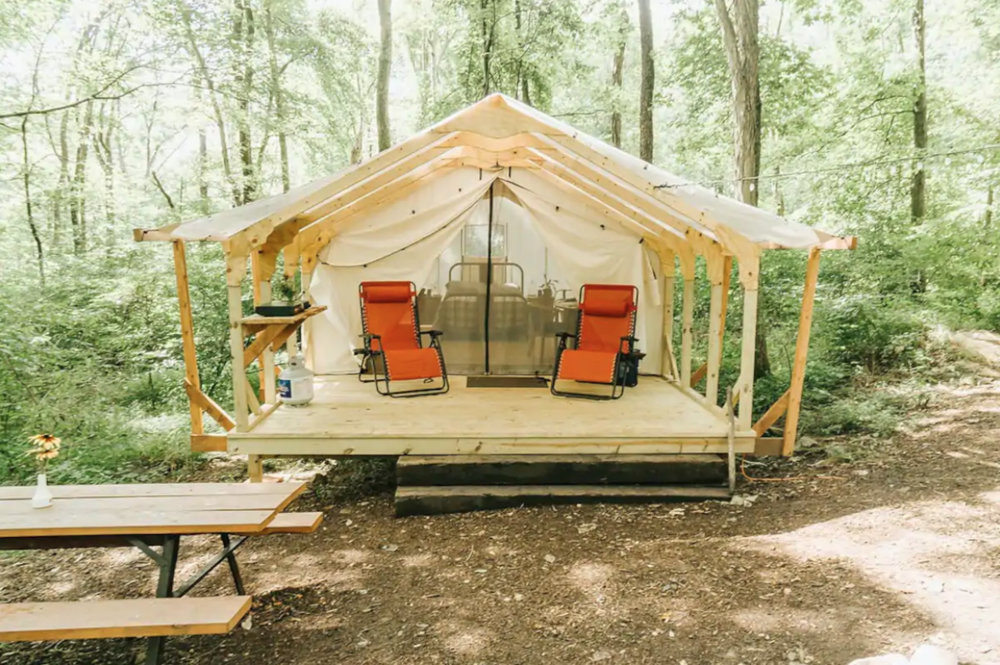 Glamping au bord du lac, Pennsylvanie