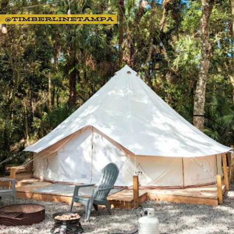 timberline tampa canvas tent on deck