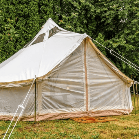 bell tent with rain fly and ground sheet