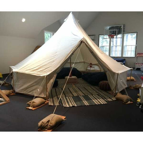 How-to Set Up a Bell Tent Indoors Without Stakes - Life inTents