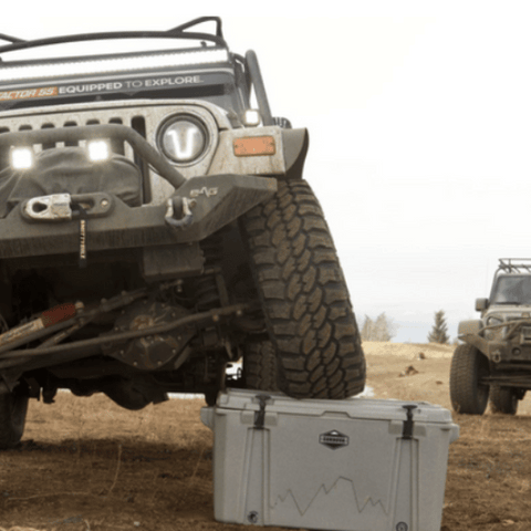 Cordova cooler under overland vehicle