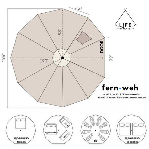 5m bell tent graphic