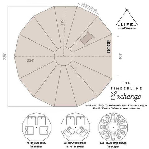 20 foot bell tent chart