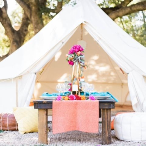 tente cloche avec table