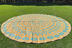 outdoor circle rug
