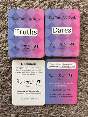Turn Up Then..The Adult Truth or Dare Card Game! - Sweet Harmoni