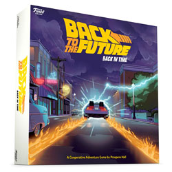 Back to the Future: Dice Through Time board game cover box art