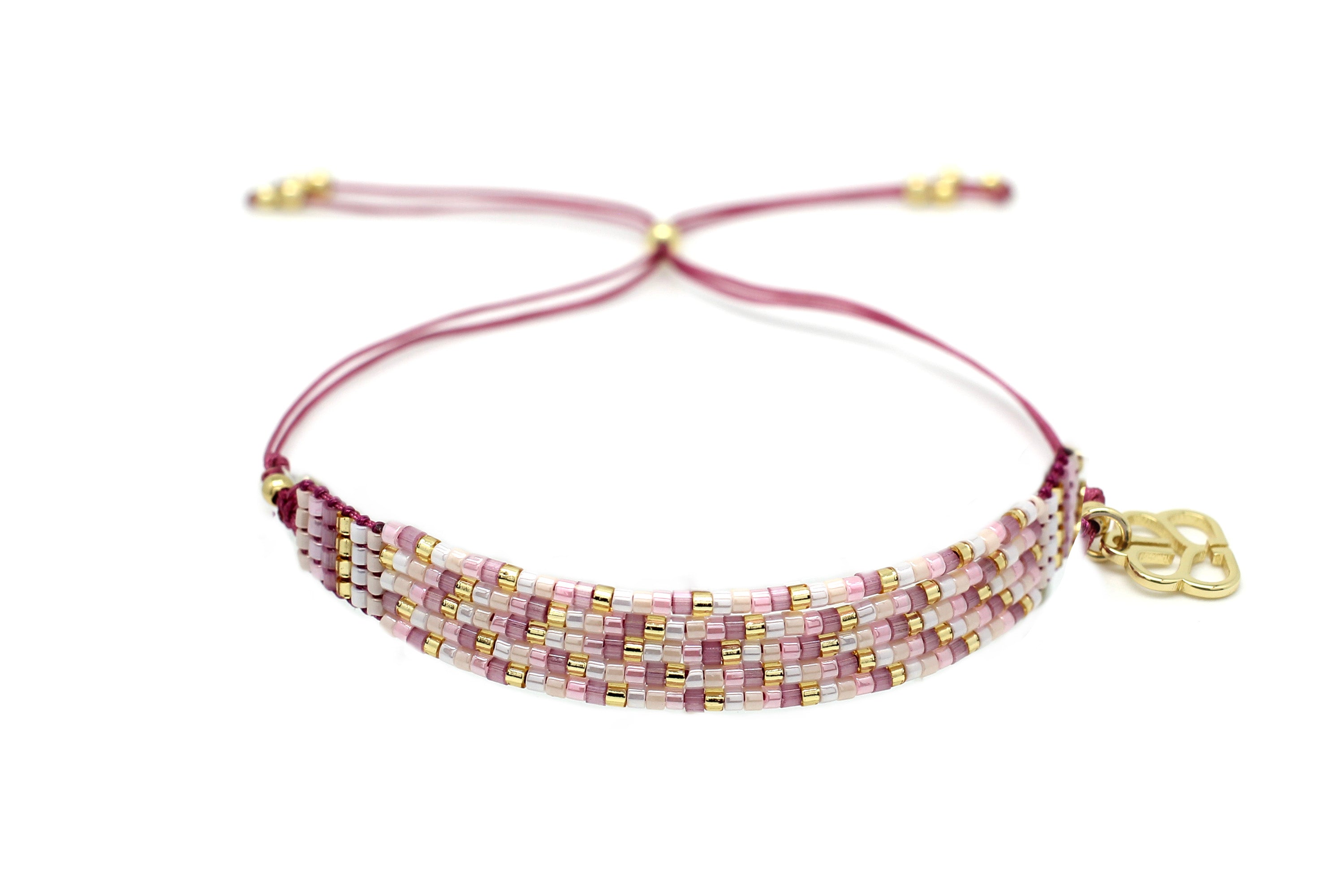 Crus Turquoise & Hot Pink Beaded Friendship Bracelet