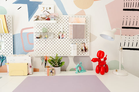 IKEA peg board kids playroom