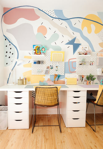 Color full mural kids playroom ideas tween