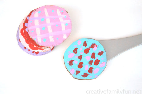 Pretend play cookies made from cardboard