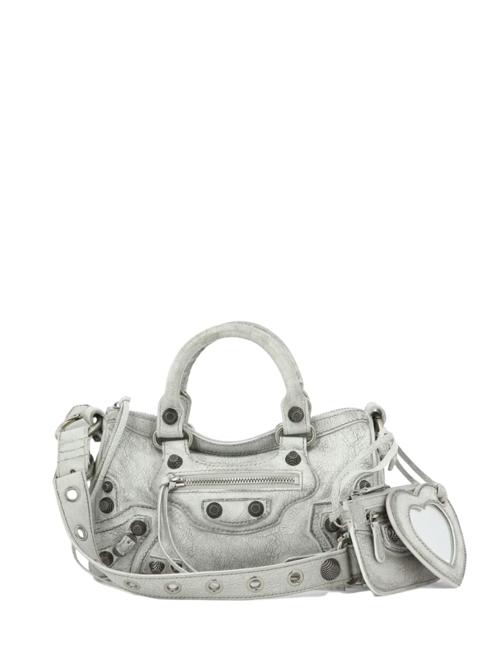 Balenciaga Lambskin Silver Hardware Small City Grey  STYLISHTOP