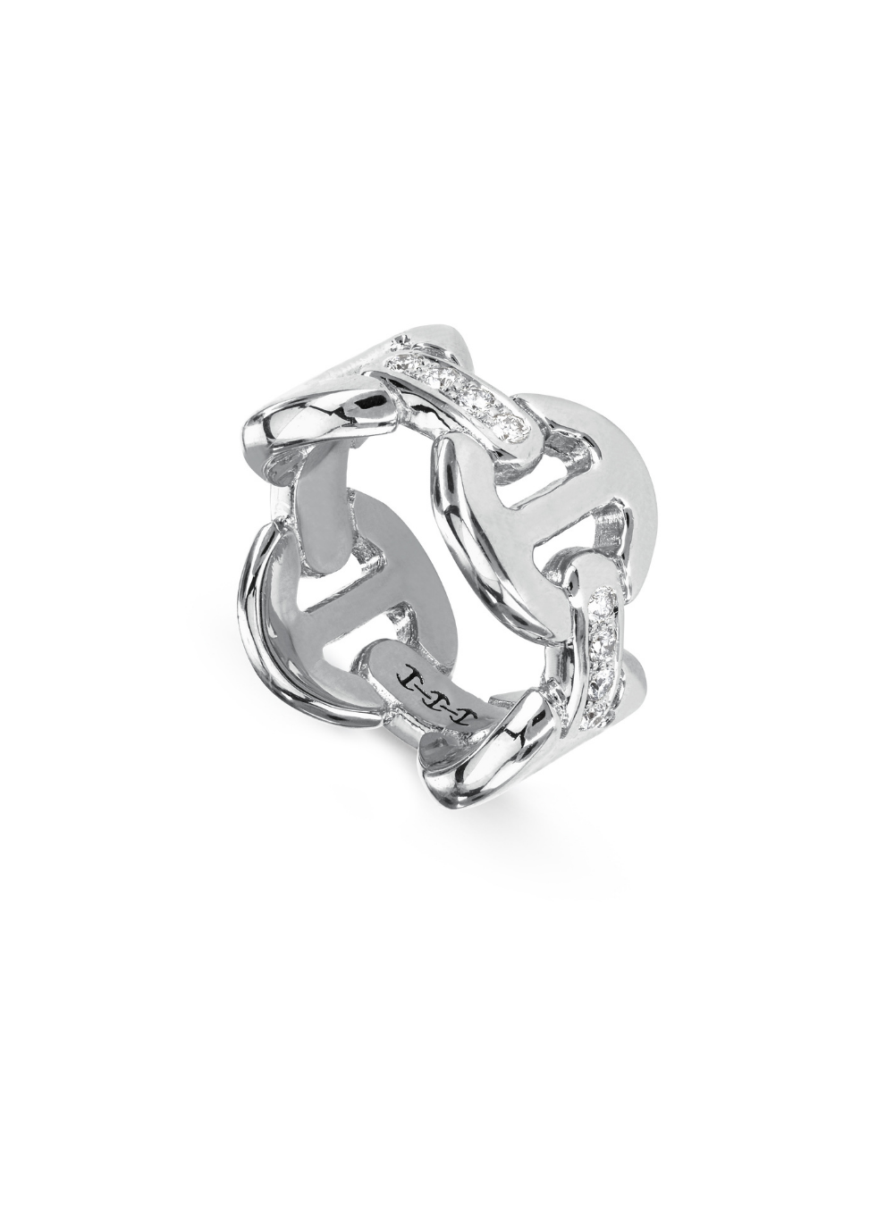 HOORSENBUHS | Quad Link with Diamond Bridges Ring