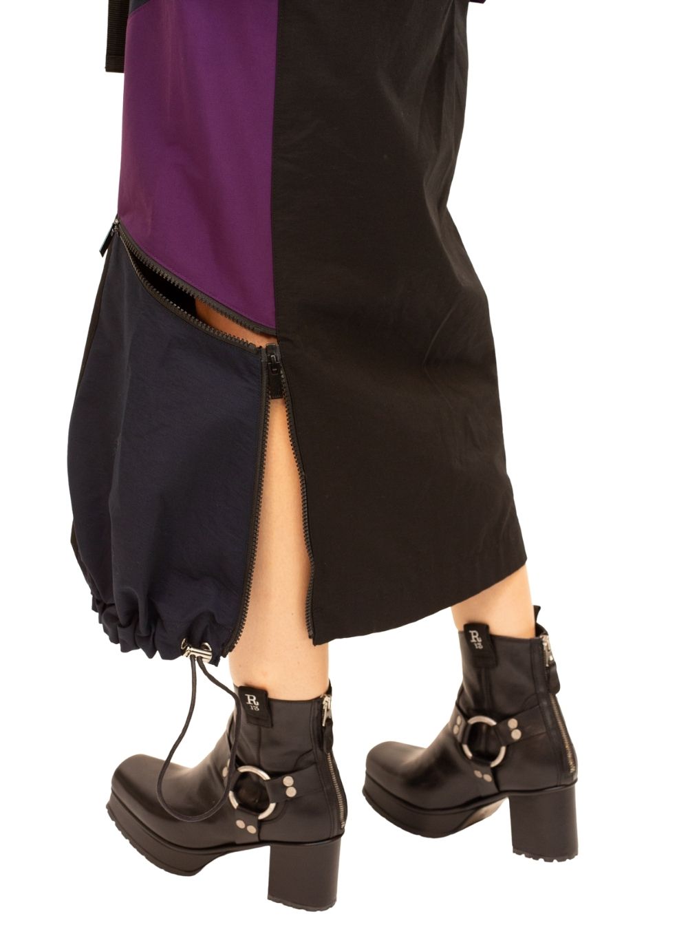 SACAI | Contrast Panel Midi Skirt
