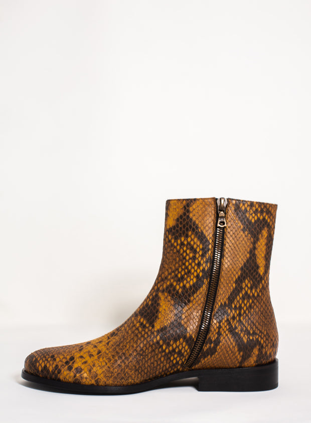 animal print flat boots