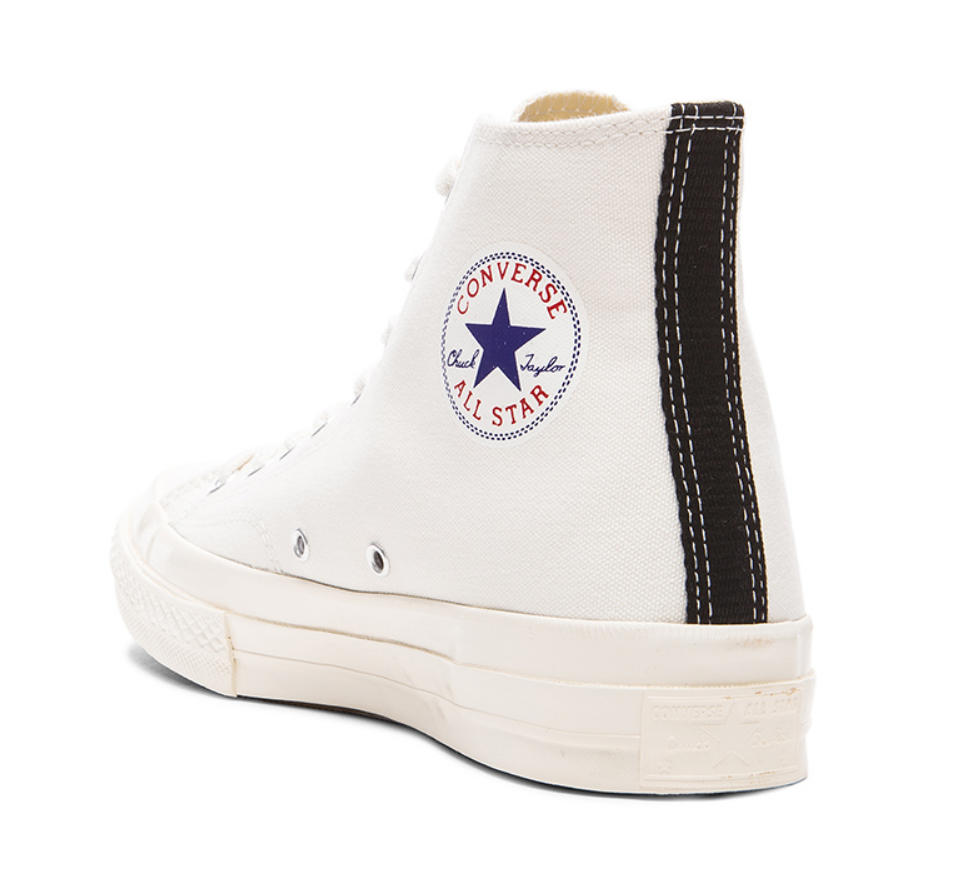 COMME DES GAR ONS PLAY | Chuck Taylor High-Top Sneaker in Off-White