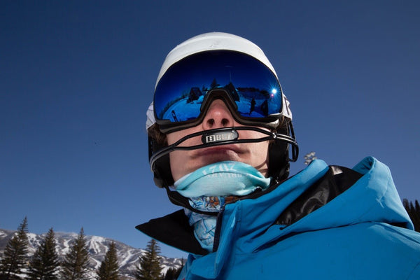 Skier in the Reks Ski Goggles