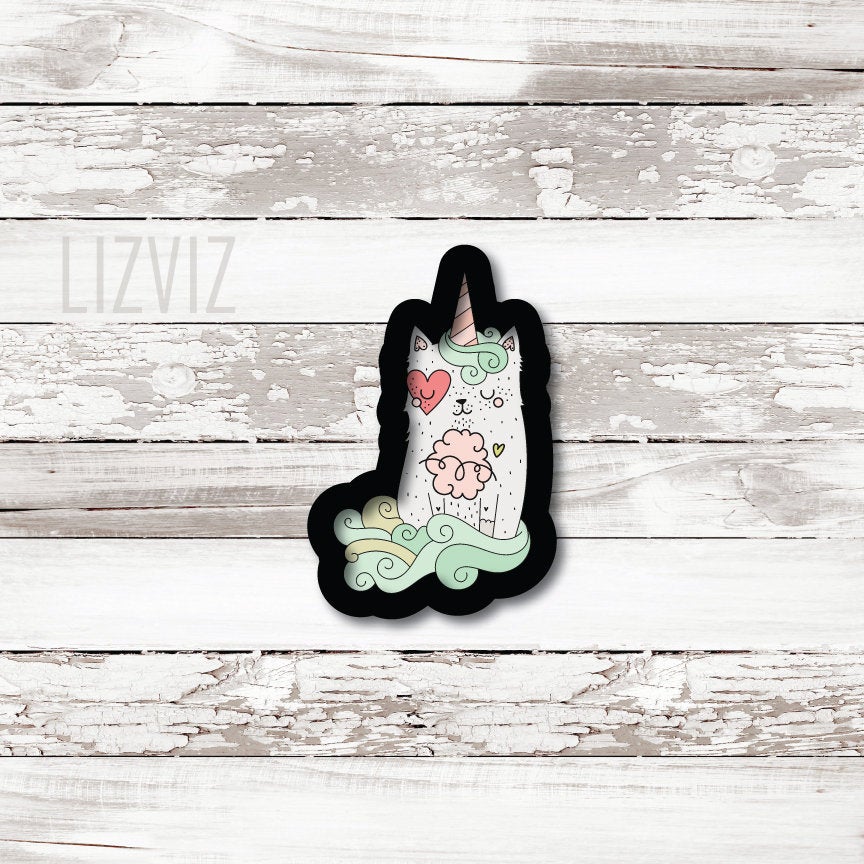 Unicorn Cat Cookie Cutter. Unicat Cookie Cutter.